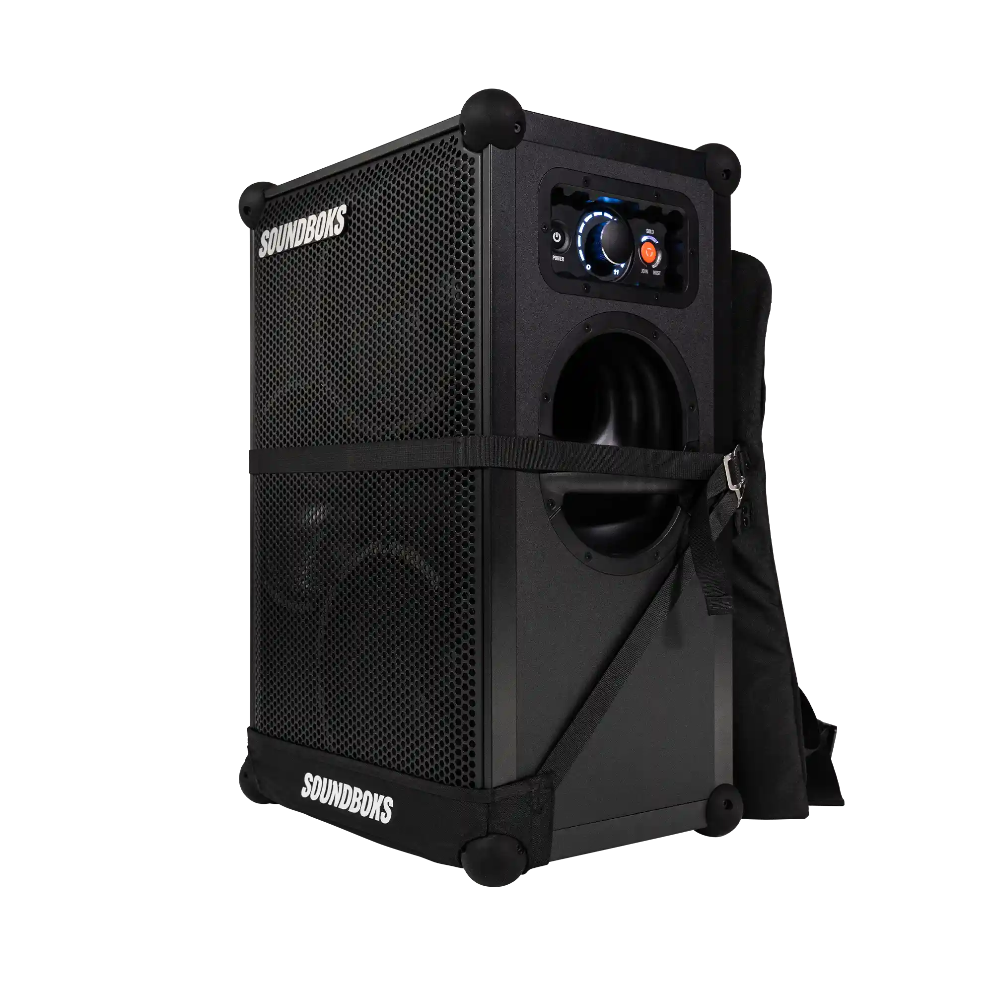 Soundboks 4 in The Backpack from the right