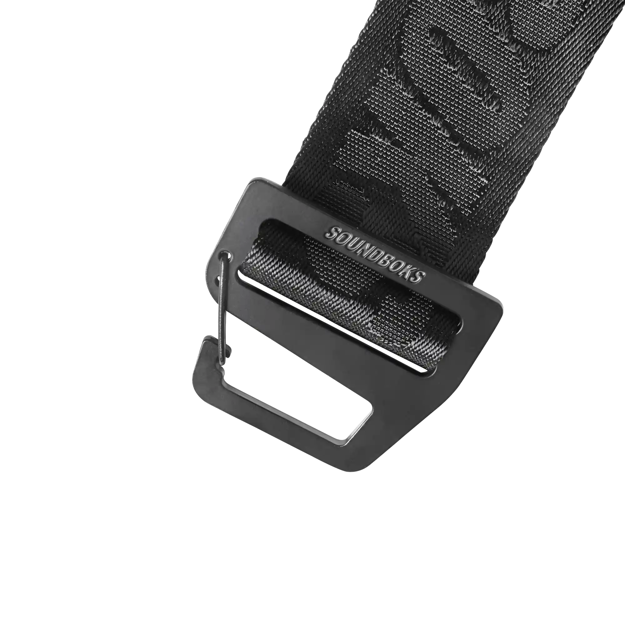 Closeup of the clip on the SOUNDBOKS carrier strap