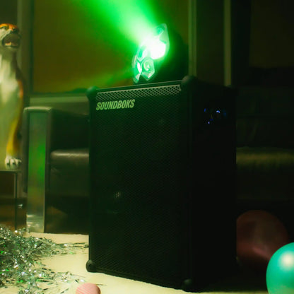 Black Soundboks 4 speaker with Lightboks on top